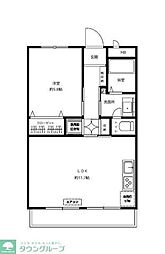 Ｎハイム 3階1LDKの間取り