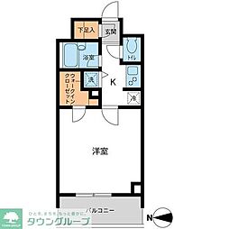 プライムコート成増 2階1Kの間取り