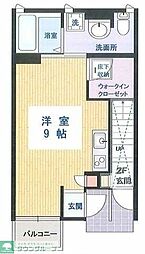キルシュブリューテ ワンルームの間取図画像