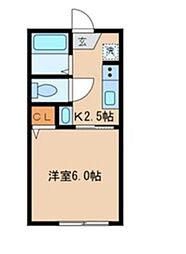 パークヒルズ壱番館 1Kの間取図画像