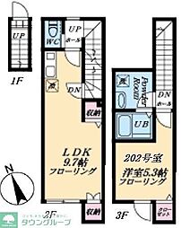 マイレジデンス鷺宮 1LDKの間取図画像