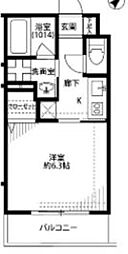 プレール・ドゥーク下井草 1Kの間取図画像