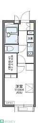 サンフラワーA 1Kの間取図画像