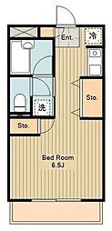 パルクルーエ 1Kの間取図画像