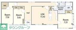 EWレジデンス氷川台 3LDKの間取図画像