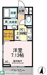 セジュール南阿佐ヶ谷2 1Kの間取図画像