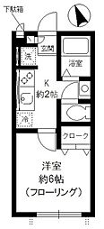 リオン 1Kの間取図画像