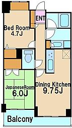 ヒルトップ中野 2DKの間取図画像