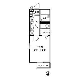 タントハウス 1Kの間取図画像