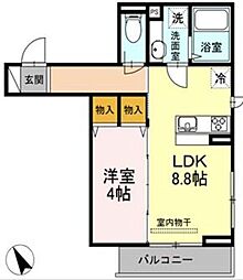 GraceMaruni2練馬北町 1LDKの間取図画像
