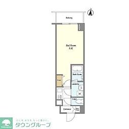 ラクラス中野富士見町 1Kの間取図画像