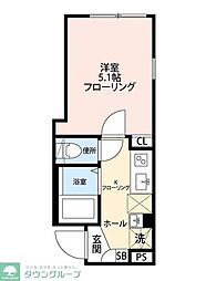 グランクオール氷川台 1Kの間取図画像