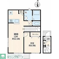Veritas 1LDKの間取図画像