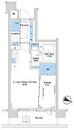 ルフォンプログレ中野富士見町ザ・レジデンス 1LDKの間取図画像