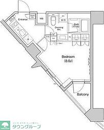 ザ・パークハビオ中野富士見町ガーデン 1Kの間取図画像