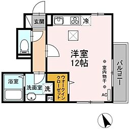 ミーツ ワンルームの間取図画像