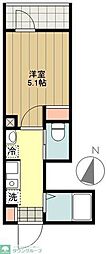西東京市保谷町6丁目アパート 1Kの間取図画像