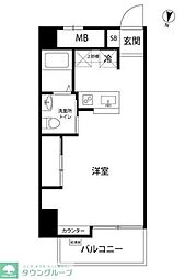 プリ・ヴェール新中野 ワンルームの間取図画像