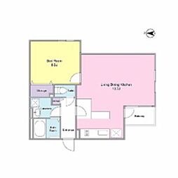 LAPiS三鷹 1LDKの間取図画像