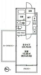 COSMOSREID蚕糸の森公園 1Kの間取図画像