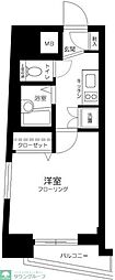 シンシア新中野OZIO 1Kの間取図画像