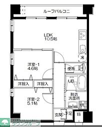 アステル壱番館荻窪 2LDKの間取図画像
