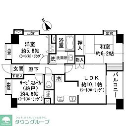 インペリアル武蔵野シティ 2SLDKの間取図画像