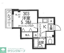 プラスクレール 1Kの間取図画像