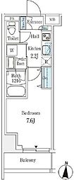 ラティエラ練馬 1Kの間取図画像
