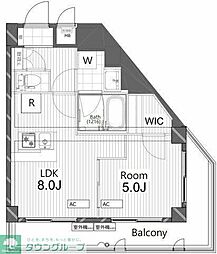 ガラ・シティ高井戸 1LDKの間取図画像