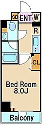 RESIDIA荻窪3 1Kの間取図画像