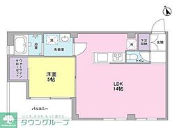 ソヨカゼテラス永福町 1LDKの間取図画像