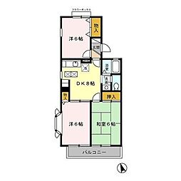 ニュー・セジュール 3DKの間取図画像