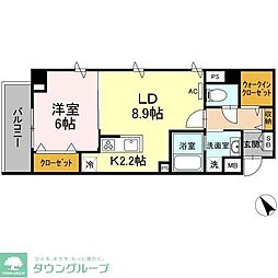 タンドリュクスプレミアム 1LDKの間取図画像