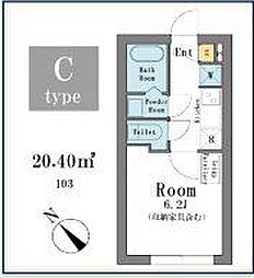 ＬＥＧＡＬＡＮＤ荻窪ＡＮＮＥＸ 4階1Kの間取り