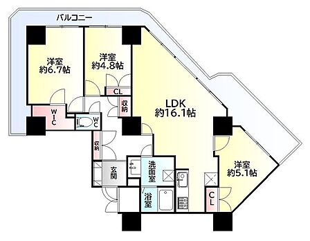 3LDK 間取り