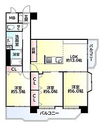 間取図画像 3LDK