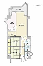 セザール琵琶湖大橋 3LDKの間取図画像