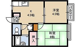 エステートピア橋爪 203号室 ｜ 大阪府摂津市鳥飼本町３丁目（賃貸アパート2K・2階・34.78㎡） その2