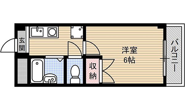 末広15番館 406号室｜大阪府茨木市末広町(賃貸マンション1K・4階・20.00㎡)の写真 その2