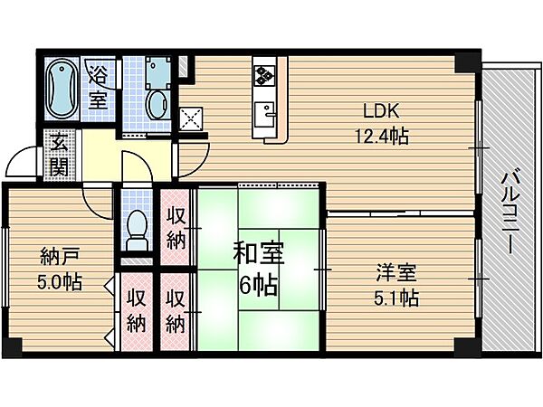 リーブ平田 104号室｜大阪府茨木市平田２丁目(賃貸マンション3LDK・1階・65.61㎡)の写真 その2