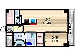 アクトタレイア茨木駅前 1LDKの間取図画像