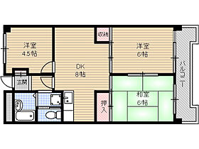 鮎川ハイツ  ｜ 大阪府茨木市鮎川３丁目（賃貸マンション3DK・4階・51.84㎡） その2