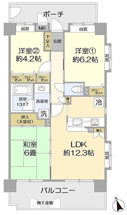 3LDK 間取り