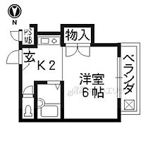 京都府京都市右京区宇多野福王子町（賃貸マンション1R・2階・19.80㎡） その2