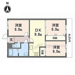 ロイヤルコートワダ 3LDKの間取図画像