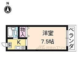 ニューシャープ 3階ワンルームの間取り