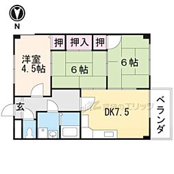 ファミール12 2DKの間取図画像