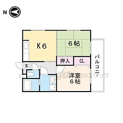 メゾン・ソレイユ 2DKの間取図画像