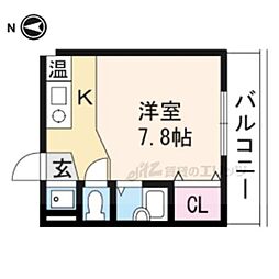 リベーラ塩屋 ワンルームの間取図画像